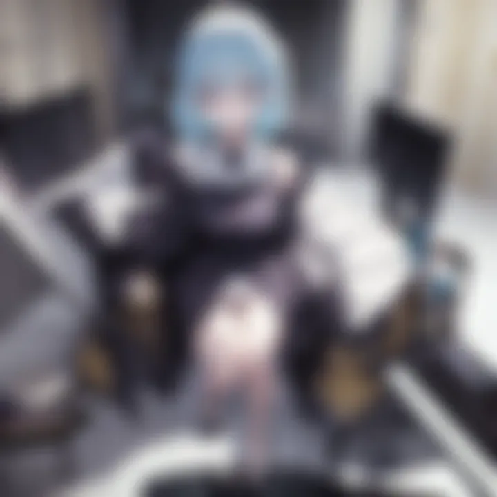 A captivating scene depicting the enigmatic game room of Death Parade