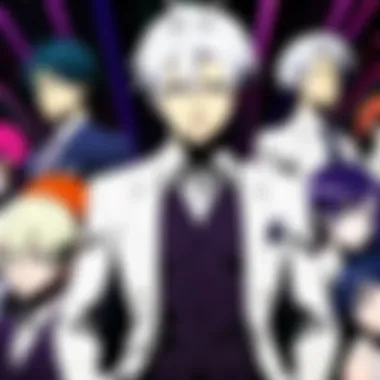 An artistic representation of the philosophical themes of life and death explored in Death Parade