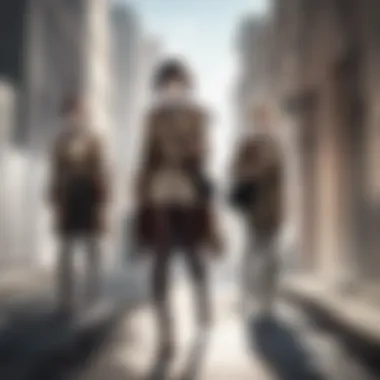 An illustration of character transformations throughout the season