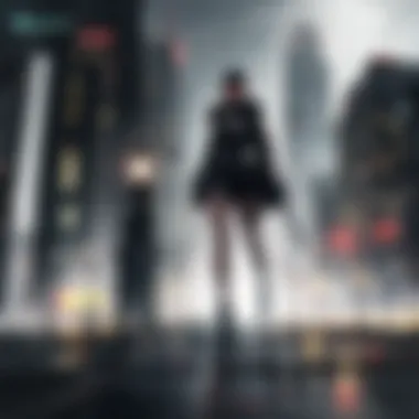 A futuristic cityscape inspired by Blade Runner aesthetics