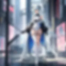 A serene depiction of a futuristic cityscape blending nature and technology.