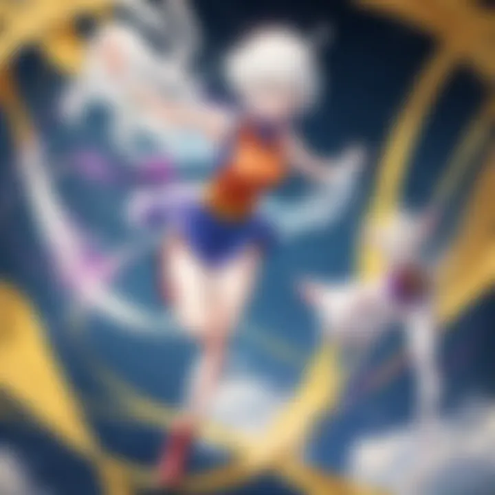 Artistic portrayal of the main characters in Dragon Ball Super
