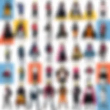 Collage of Boruto Characters A collage of various anime characters from Boruto with engaging colors.