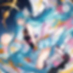 A stunning artwork showcasing the vibrant colors and styles of manhwa comics