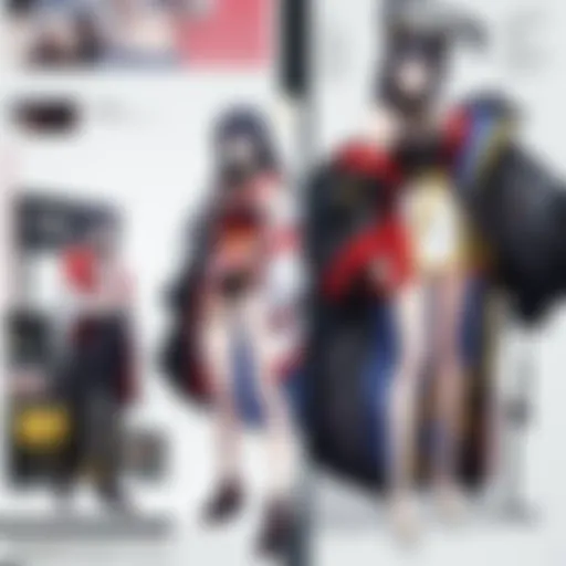 Vibrant anime characters artfully arranged for banner design