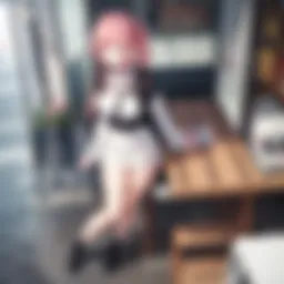 A couple connecting over anime characters in a cozy setting