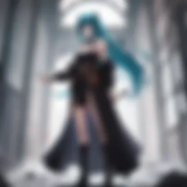 The intricate design of a key character's outfit.