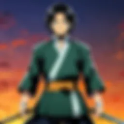 Demon Slayer main characters in a dramatic scene