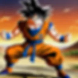 Goku in his iconic pose
