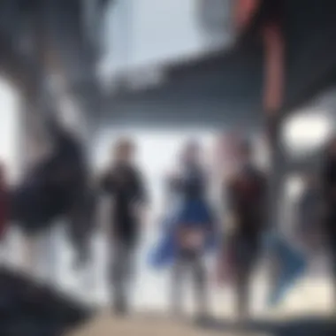 A dramatic scene depicting a battle in DnF anime