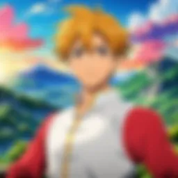 An anime scene showcasing vibrant characters with Spanish subtitles