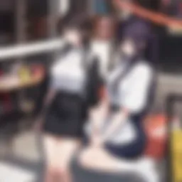 A vibrant digital collage representing various dating apps for anime fans