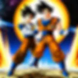 A pivotal scene from DBZ Fusion Reborn showcasing Goku and Vegeta's fusion.