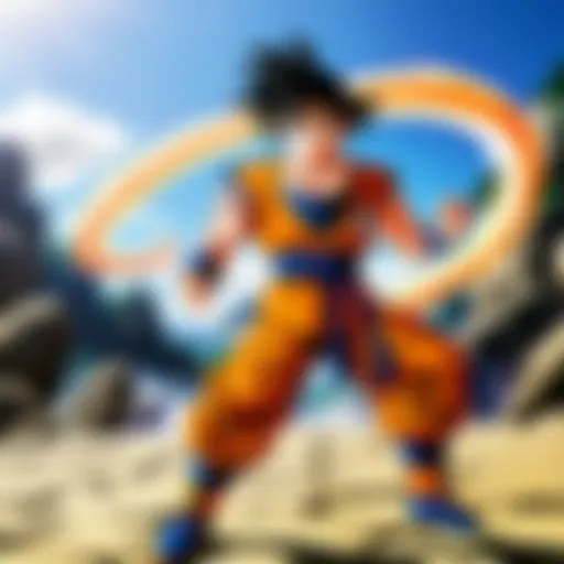 A vibrant scene showcasing Goku in action from Dragon Ball Z