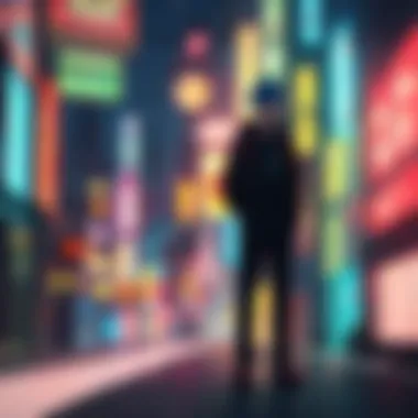 Anime Characters Illuminated in Neon Vibrant anime neon sign showcasing popular characters
