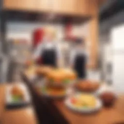 Dynamic showdown between culinary experts in a high-stakes competition