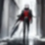 Artistic representation of the Gray Man archetype in anime