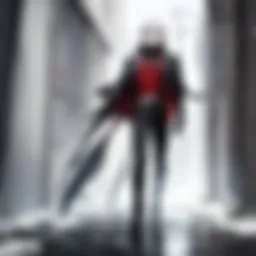 Artistic representation of the Gray Man archetype in anime