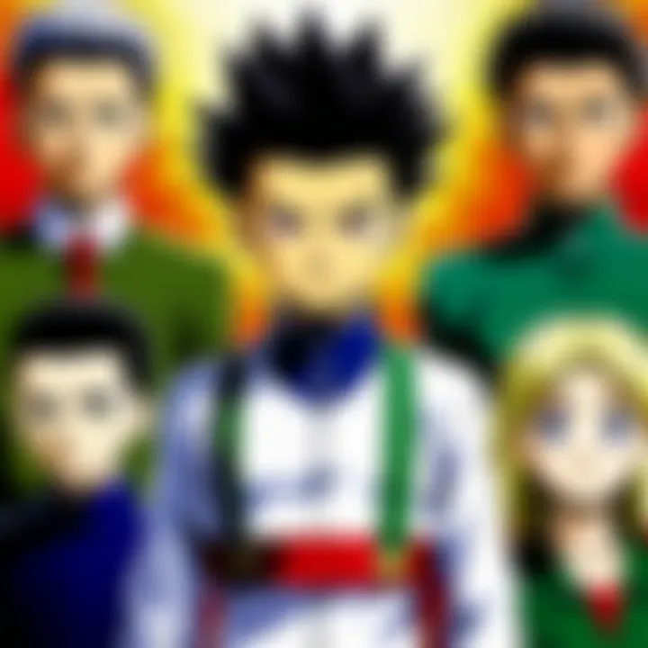 An artistic depiction of key characters from Hunter x Hunter Season Five