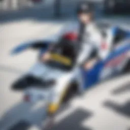 Iconic car from Initial D racing on a mountain road