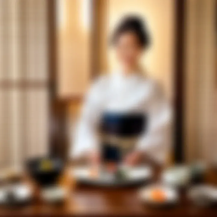 A serene setting for enjoying maru maki, with tea and decorative elements