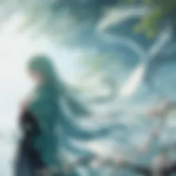 A serene landscape showcasing the beauty of nature represented in Mushishi