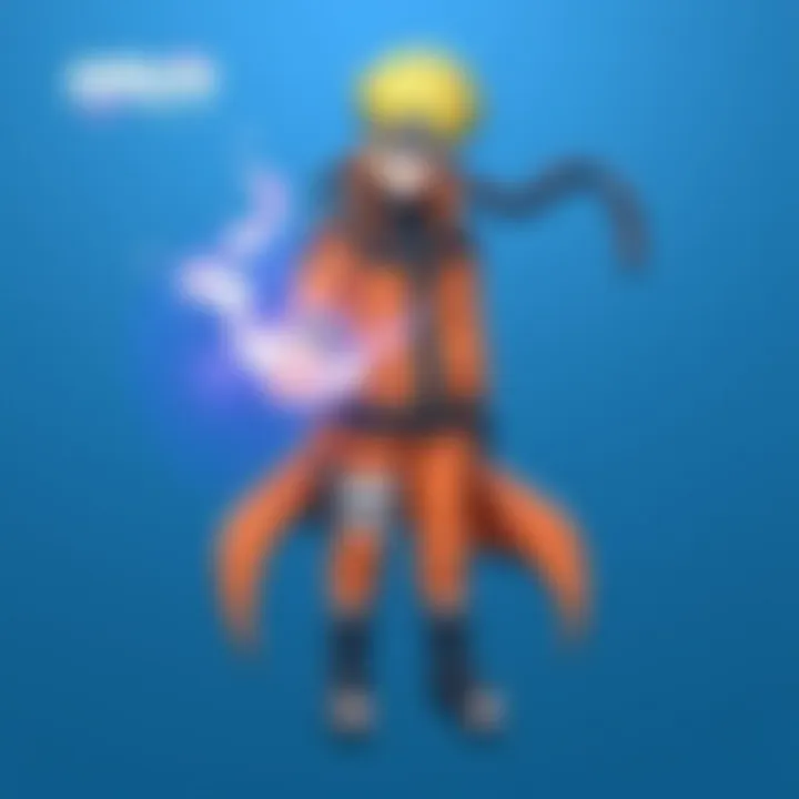 A completed diamond art project featuring Naruto in a dynamic pose.