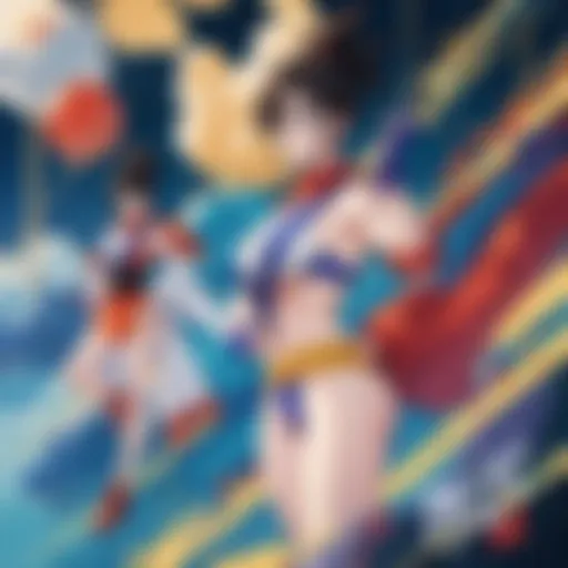 A vibrant representation of Dragon Ball Z Kai characters in action