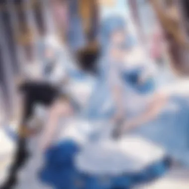 An illustration showcasing various character archetypes commonly found in romantic manga