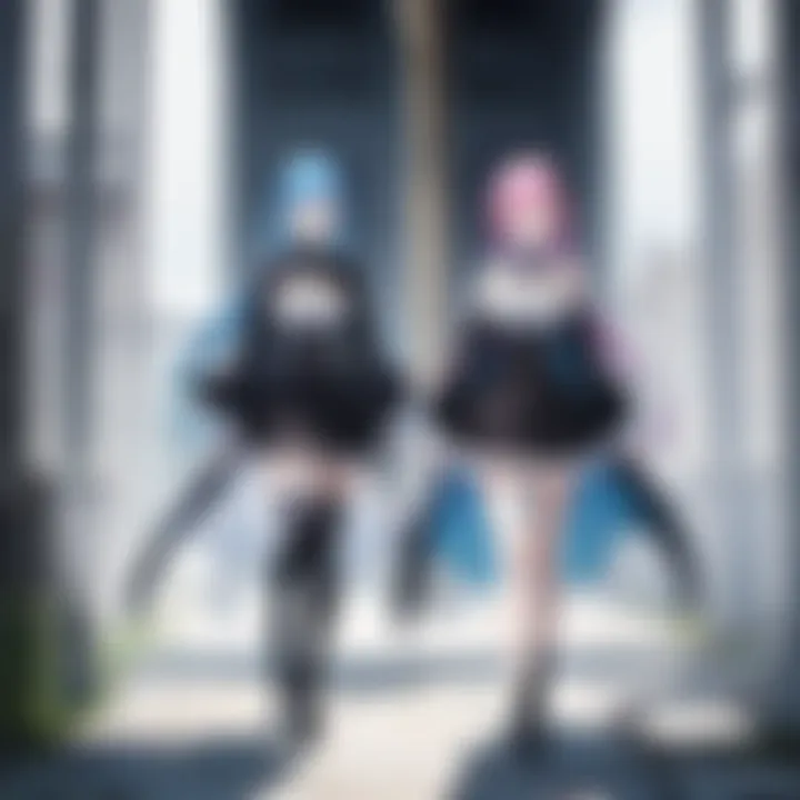 An illustration highlighting the key characters of Re:Zero