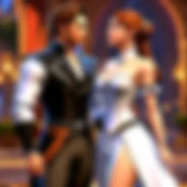 An example of in-game dialogue showcasing romantic interactions