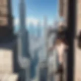 A vibrant depiction of the steampunk cityscape featured in Steamboy