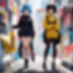A vibrant selection of anime series covers on Tubi