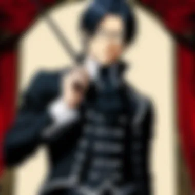 An illustration depicting the thematic elements present in Black Butler