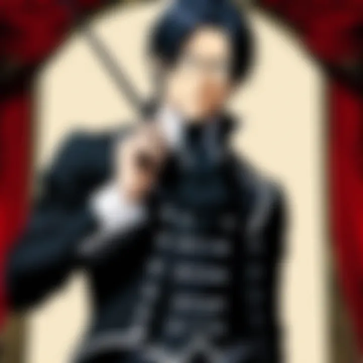 An illustration depicting the thematic elements present in Black Butler