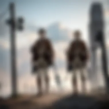 Conflict Between Factions in Attack on Titan A dramatic scene highlighting the conflict between factions.