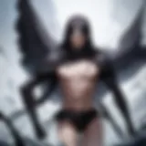 The iconic Black Swordsman standing amidst a dark landscape