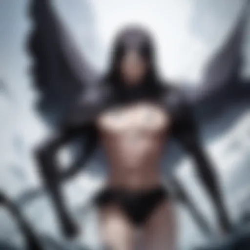 The iconic Black Swordsman standing amidst a dark landscape