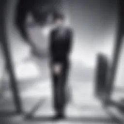 The enigmatic character of Light Yagami contemplating his choices.