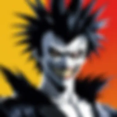 Ryuk: The Unseen Puppet Master Ryuk observing the chaos with a playful smirk.