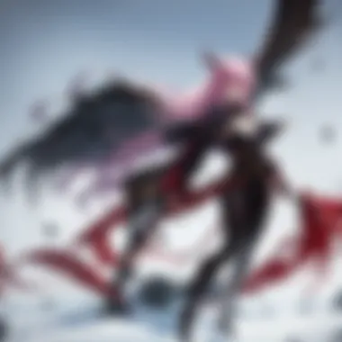 Epic Battle Scene in Demon Slayer A dramatic scene capturing the battle between Tanjiro and a demon