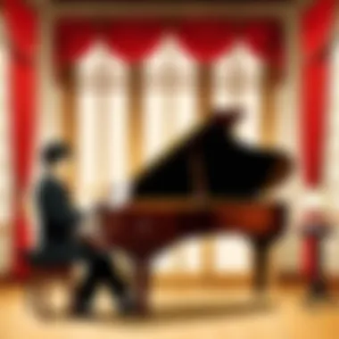 A vibrant scene depicting the dynamic relationship between Nodame and Chiaki.