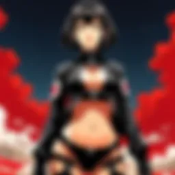 A captivating scene depicting the unique art style of 'Obey Me' manga