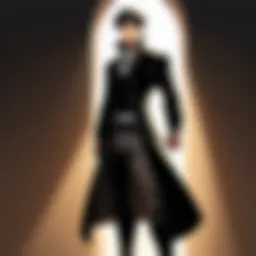 A symbolic representation of light breaking through shadows, illustrating the theme of duality in the narrative.