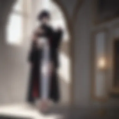 A scene depicting the societal reflections presented in the webtoon, with a blend of light and dark elements.