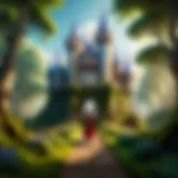 A vibrant fantasy landscape showcasing a mystical castle surrounded by enchanted forests.
