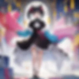 An artistic representation of Harlequin manga covers showcasing vibrant colors and romantic themes