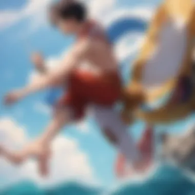 A close-up of Monkey D. Luffy showcasing his determination