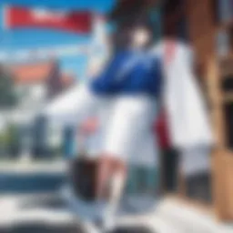 A vibrant anime flag depicting cultural heritage.