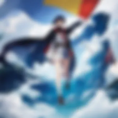 Fictional Flags and World-Building in Anime A fictional world map featuring various flags from different factions.